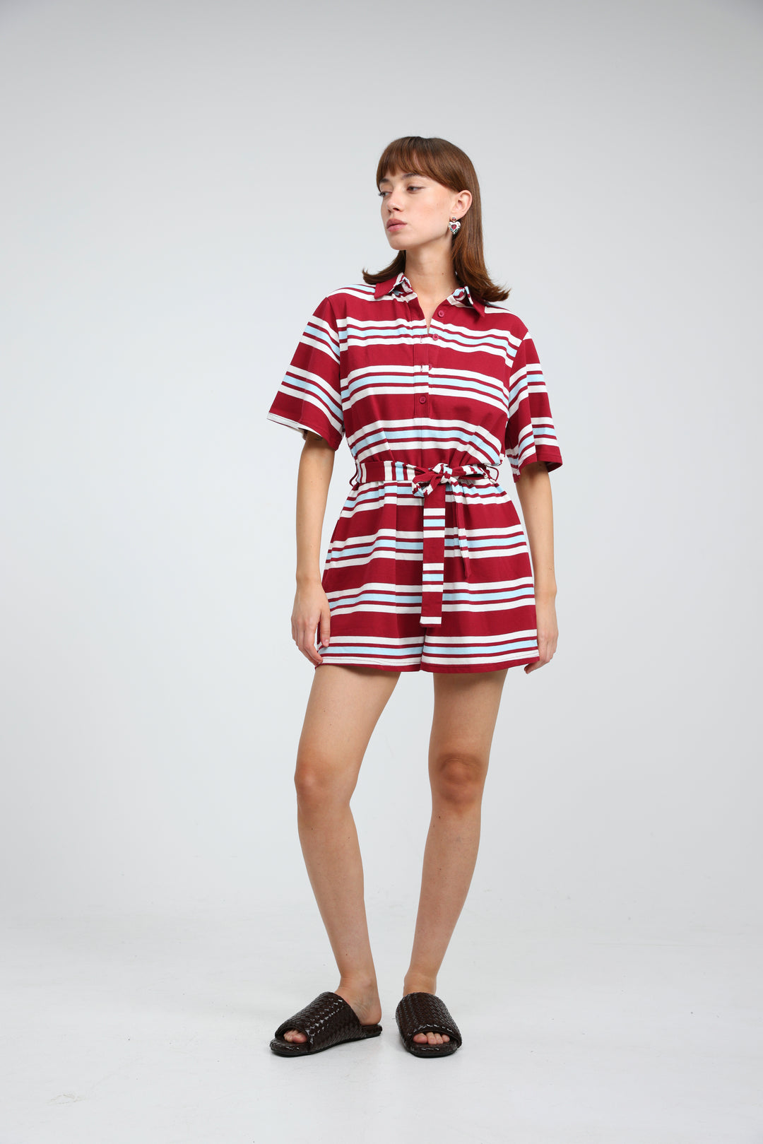 JellyBloom Red Striped Jumpsuit
