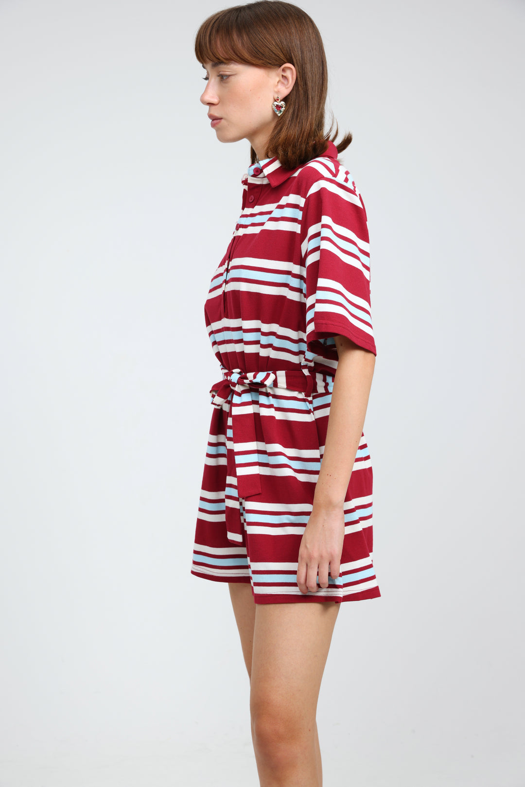 JellyBloom Red Striped Jumpsuit