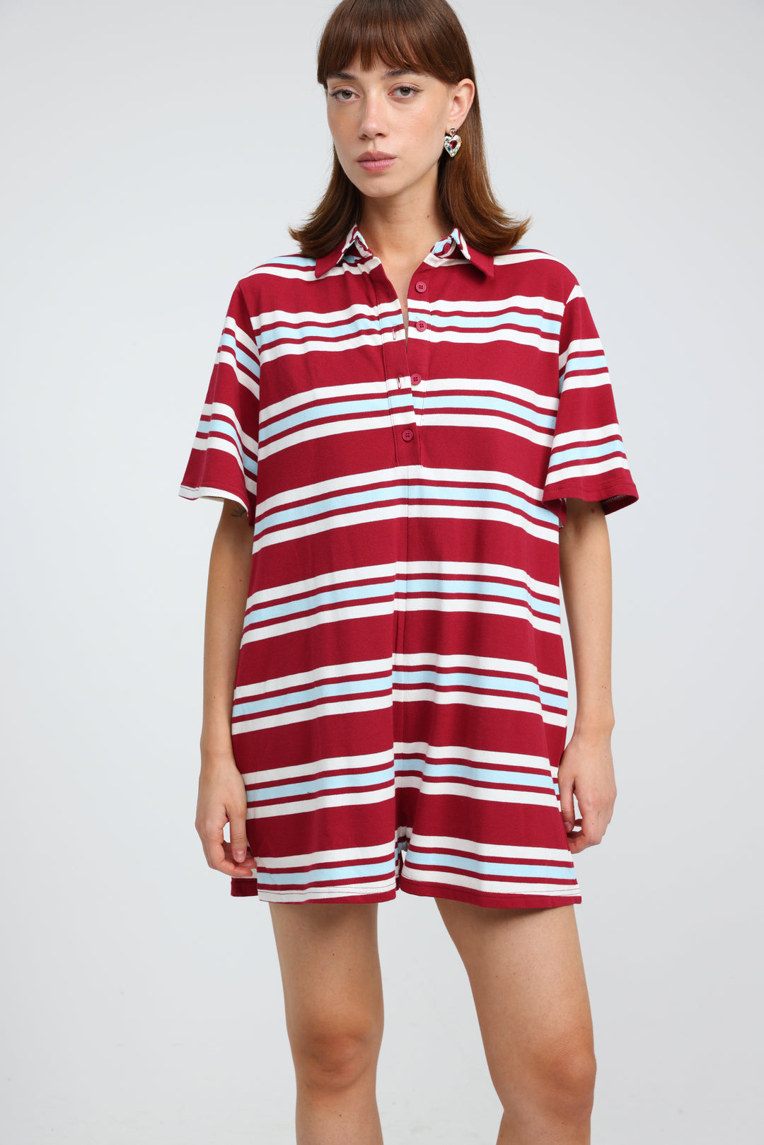 JellyBloom Red Striped Jumpsuit
