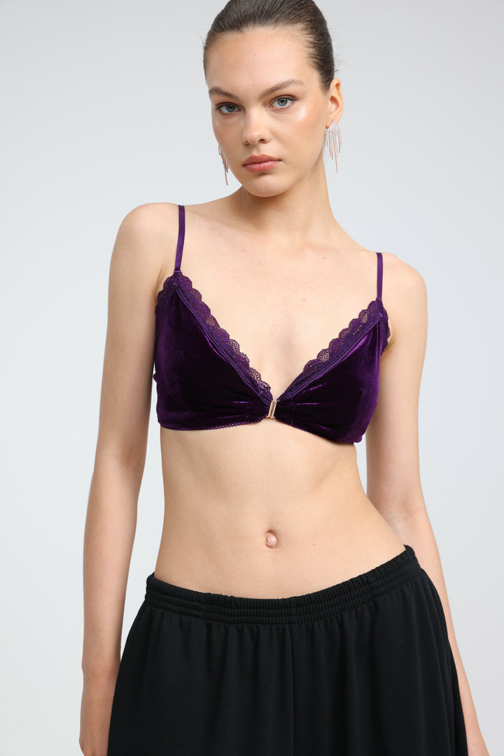 Purple Velvet Bralette