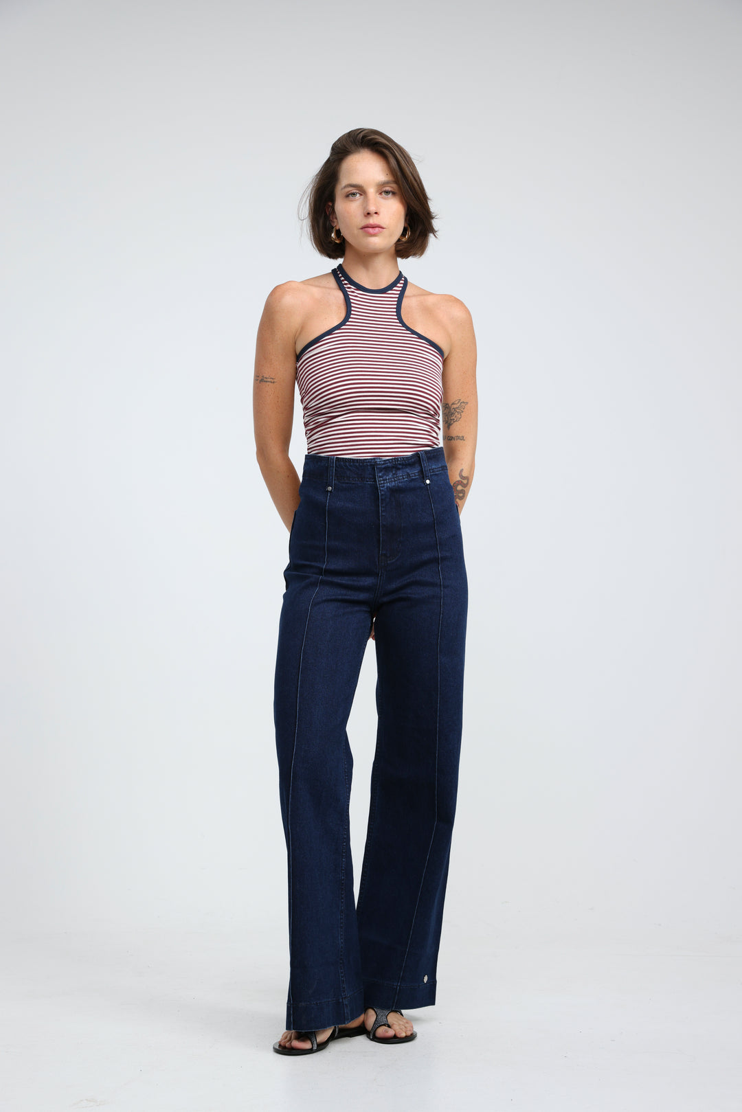 CottonSugar Red Striped Tank
