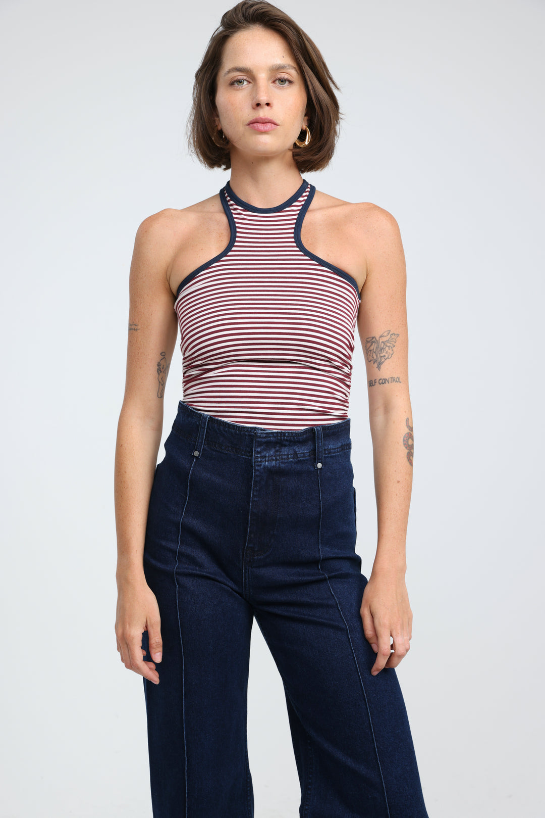 CottonSugar Red Striped Tank