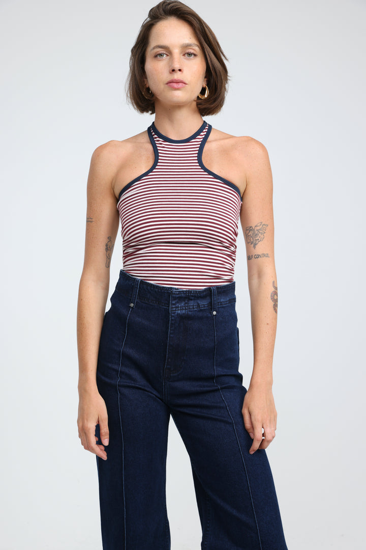 CottonSugar Red Striped Tank