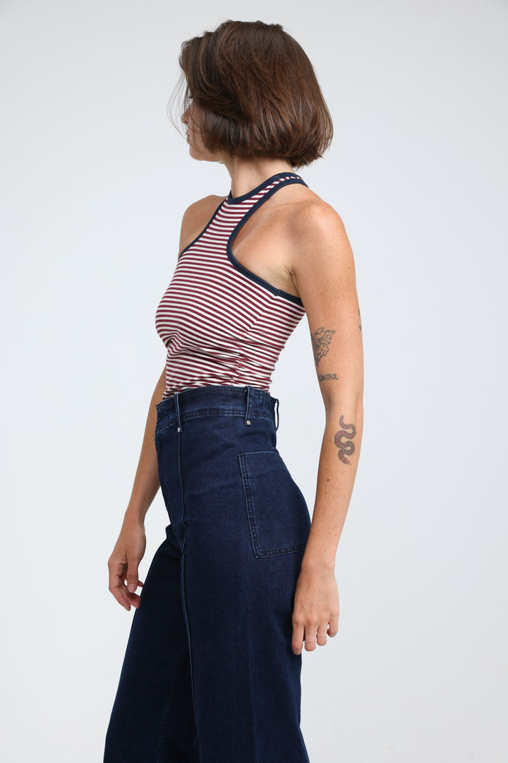 CottonSugar Red Striped Tank