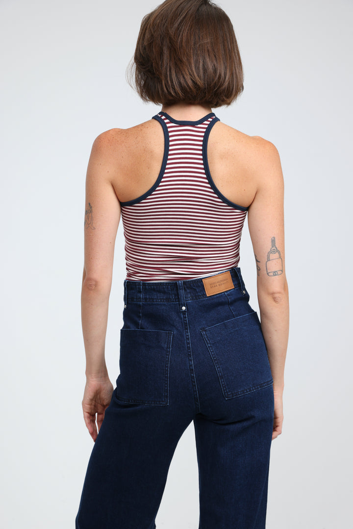 CottonSugar Red Striped Tank