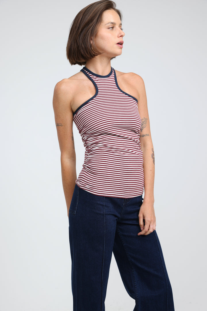 CottonSugar Red Striped Tank