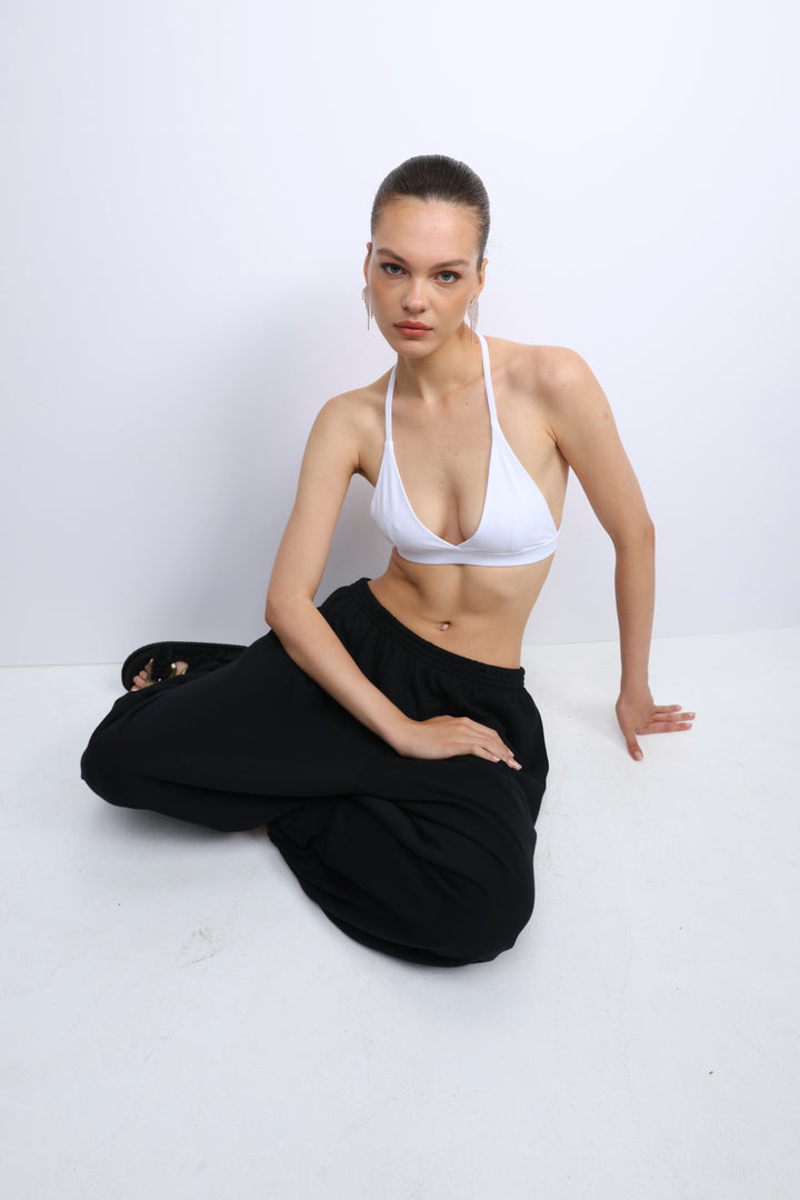White Halter Bralette