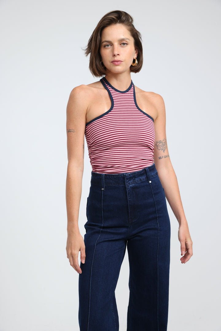 CottonSugar Pink Striped Tank