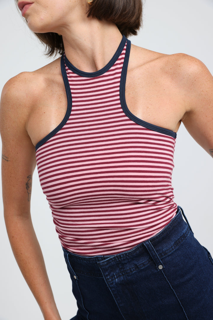 CottonSugar Pink Striped Tank