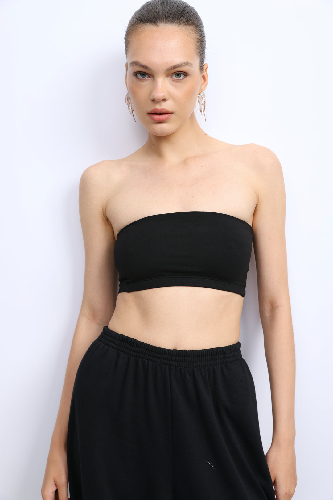 Black Strapless Top