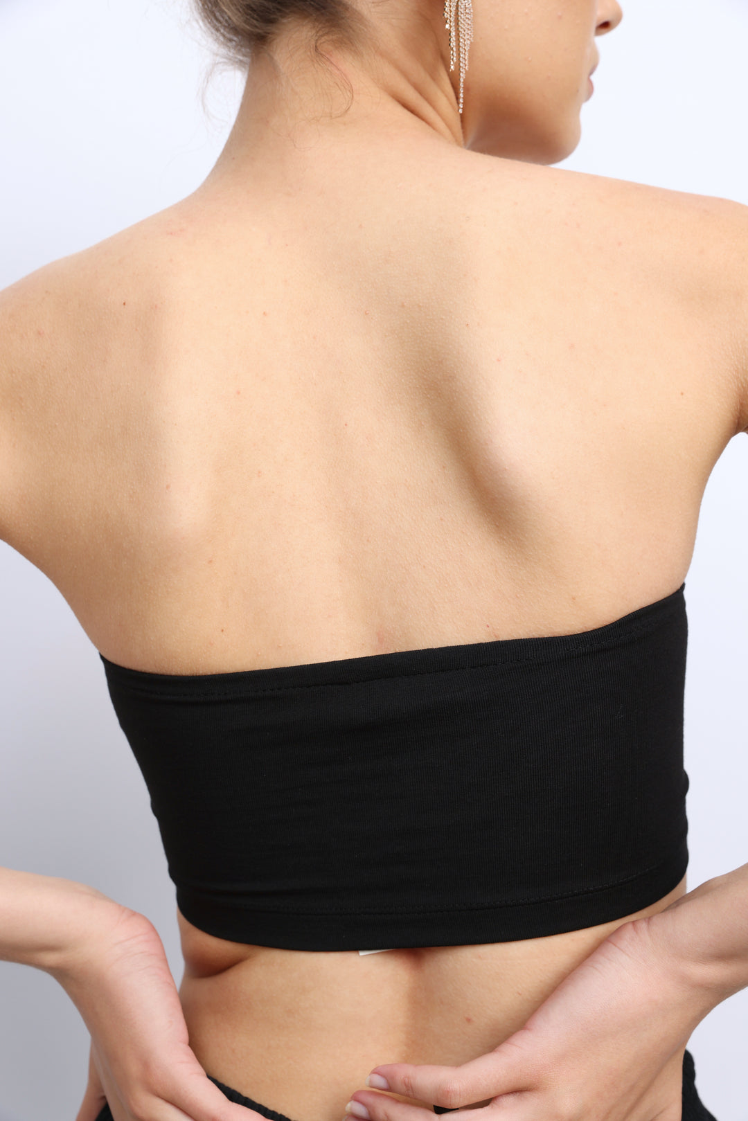 Black Strapless Top