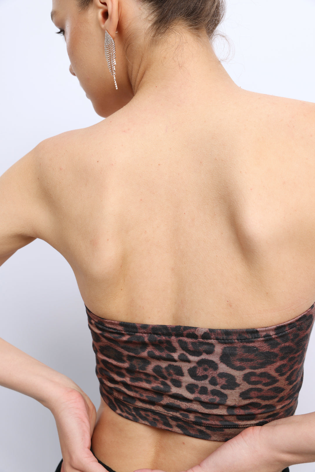Leopard Strapless Top