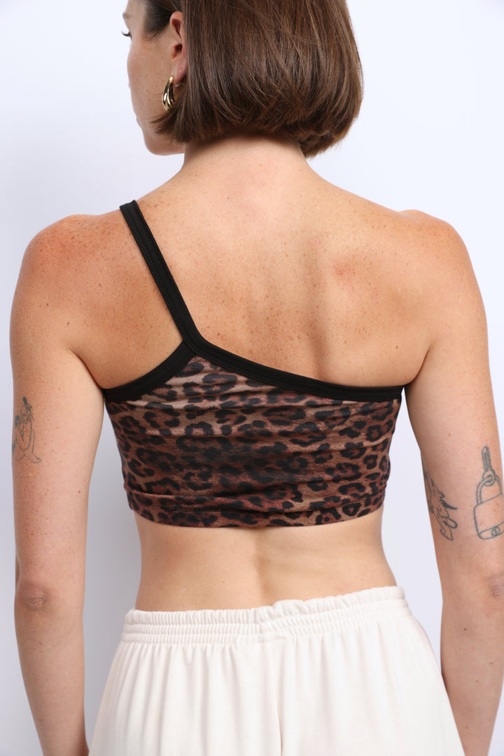 Leopard One Shoulder Bralette