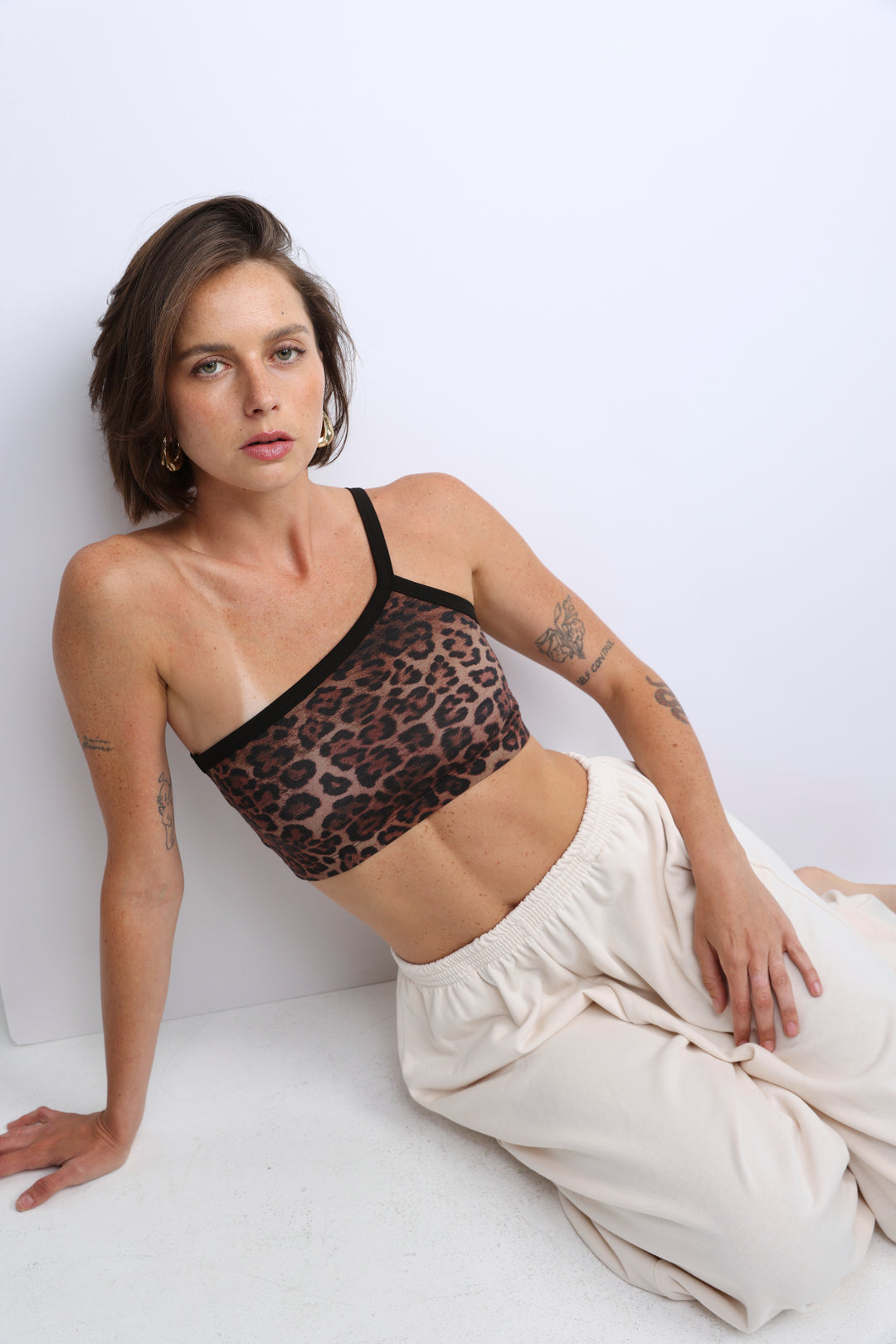 Leopard One Shoulder Bralette