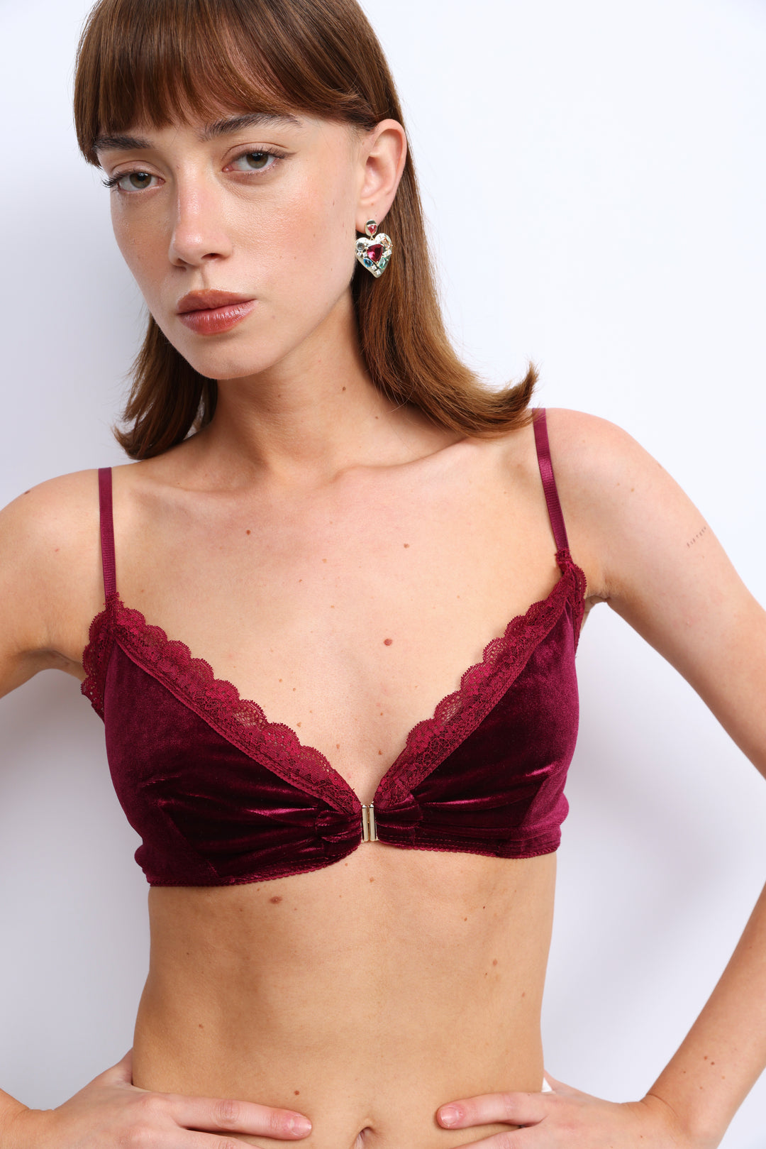 Wine Velvet Bralette