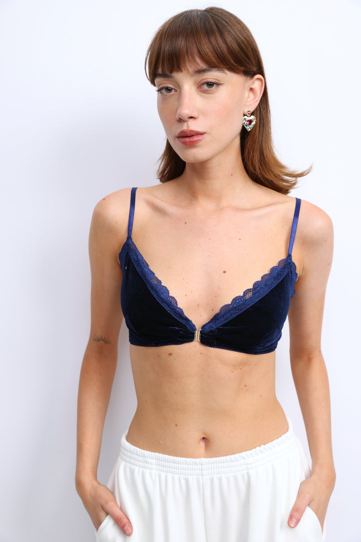 Blue Velvet Bralette