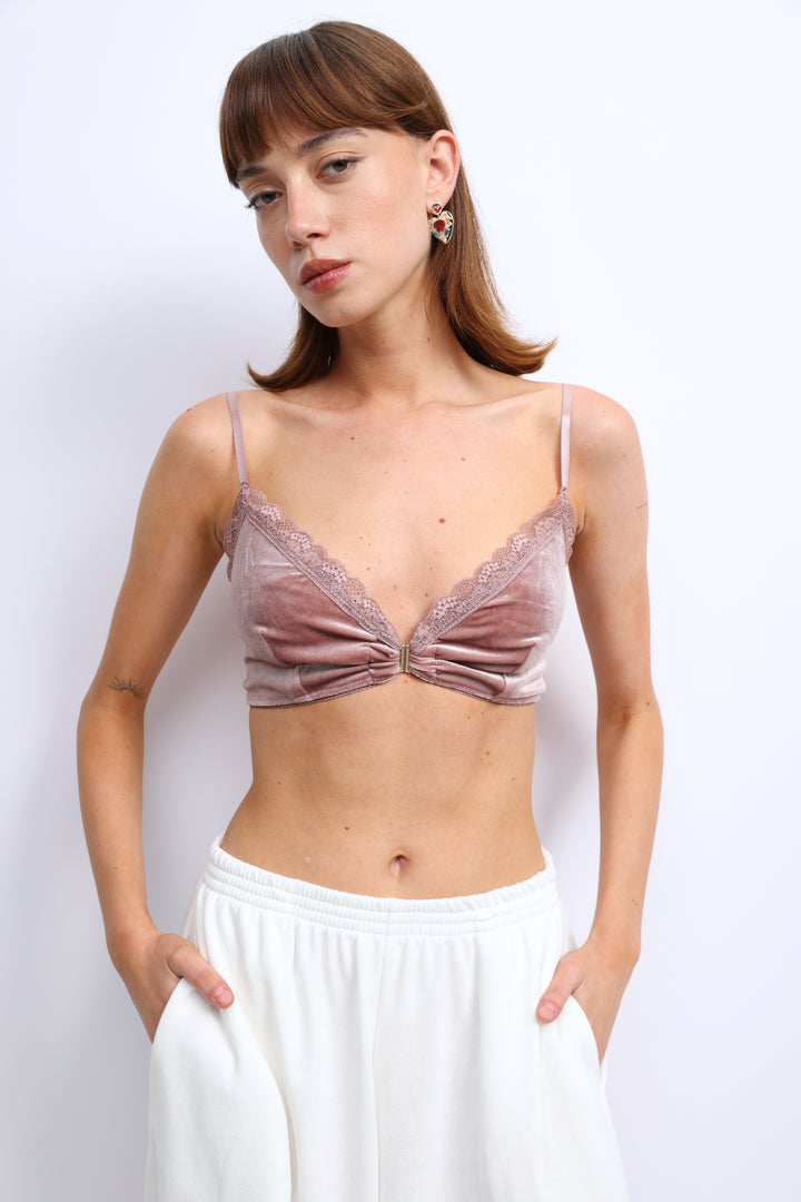 Pink Velvet Bralette