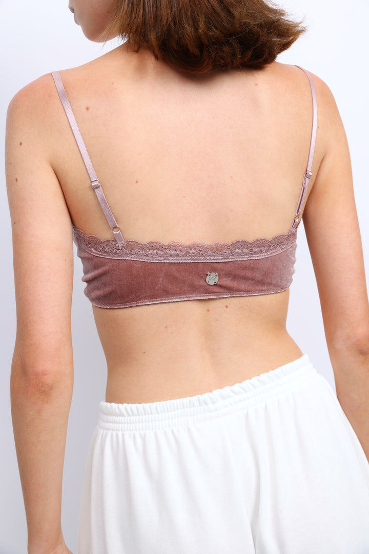 Pink Velvet Bralette