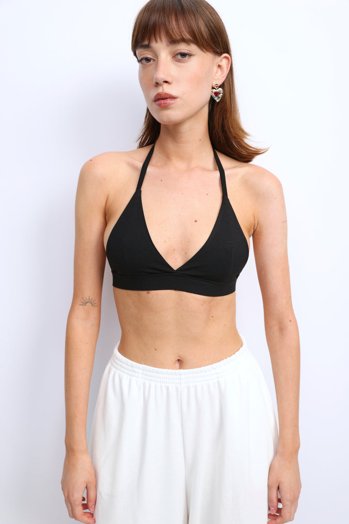 Black Halter Bralette