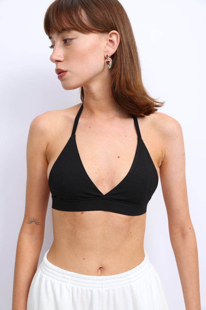 Black Halter Bralette
