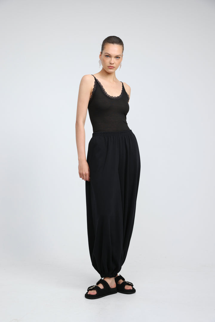 Soft Rib Black Bodysuit