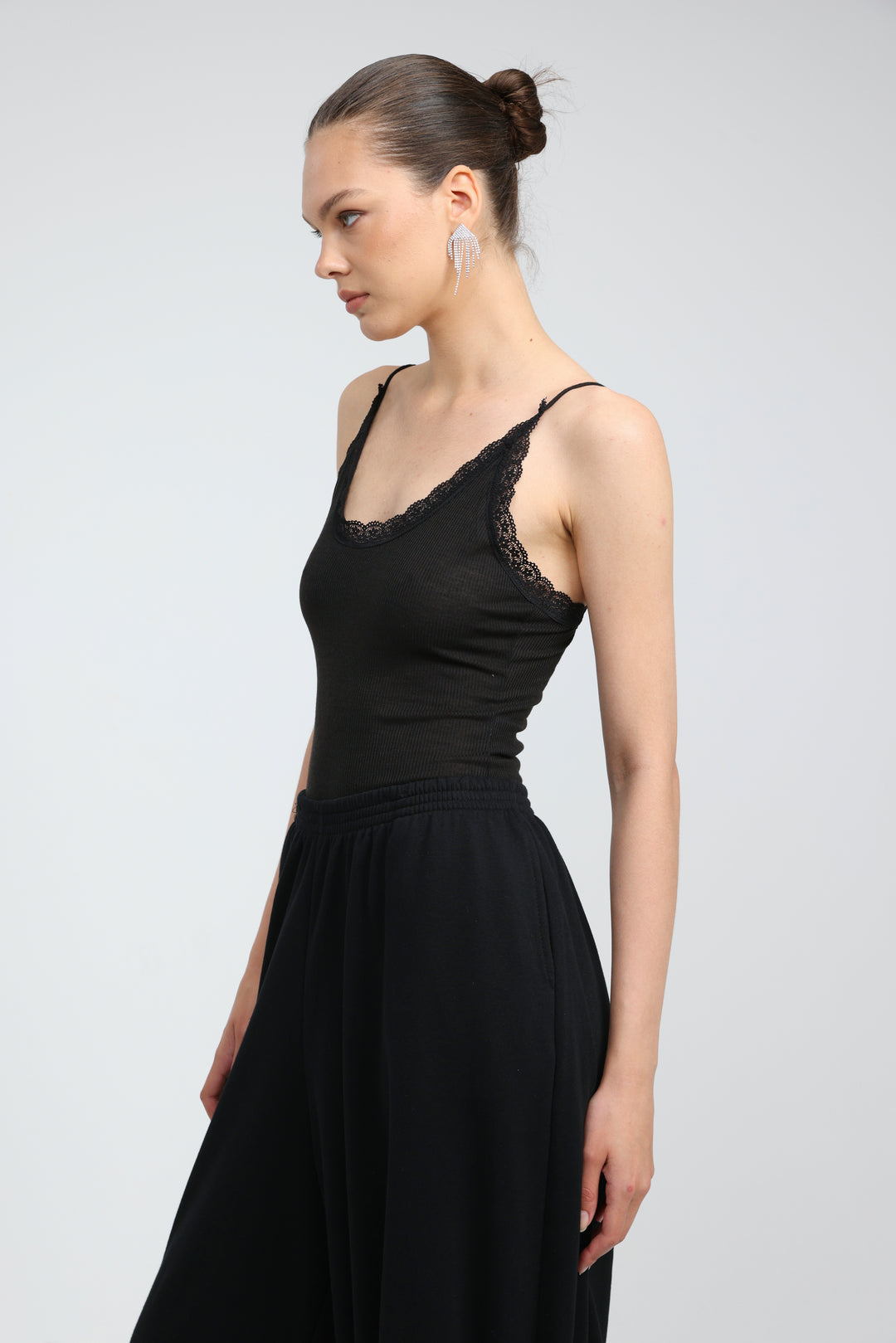 Soft Rib Black Bodysuit