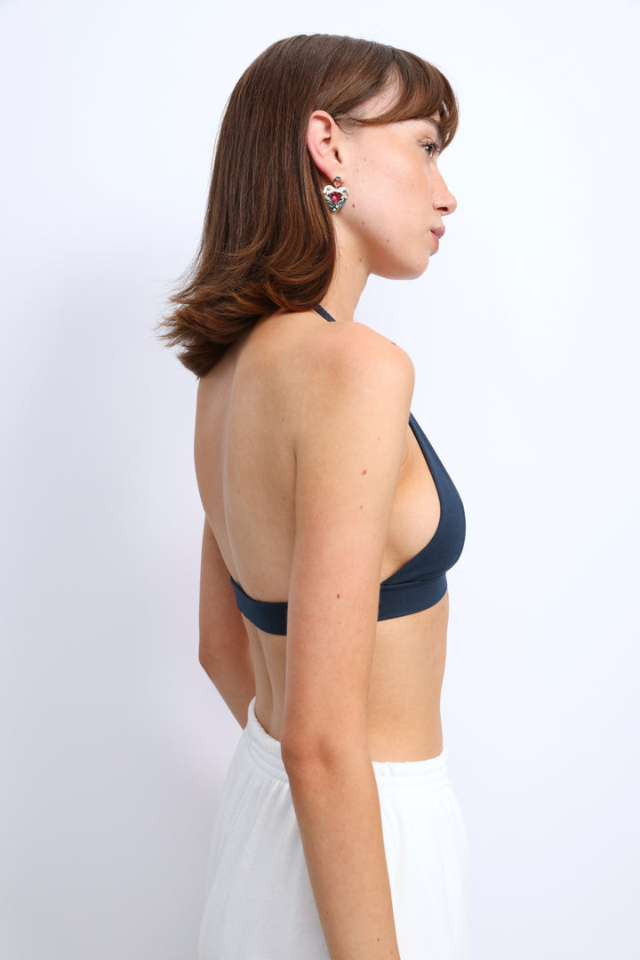 Navy Halter Bralette