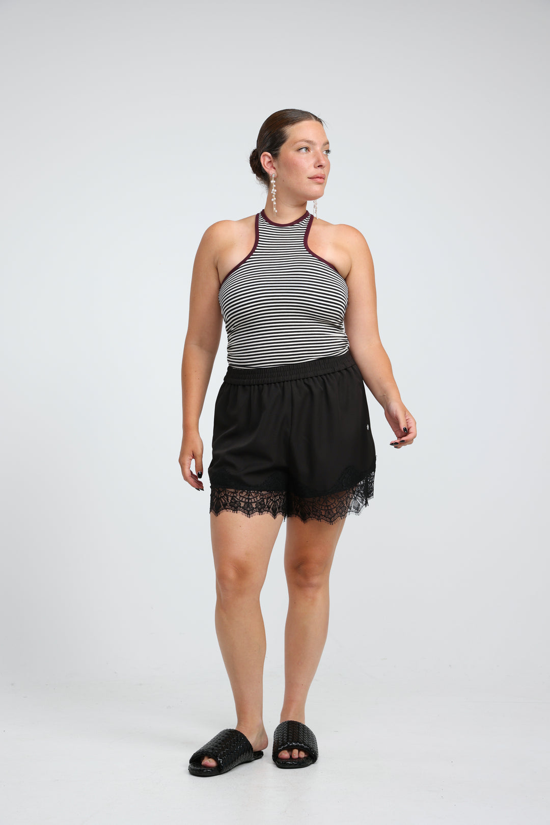 CottonSugar Purple Striped Tank