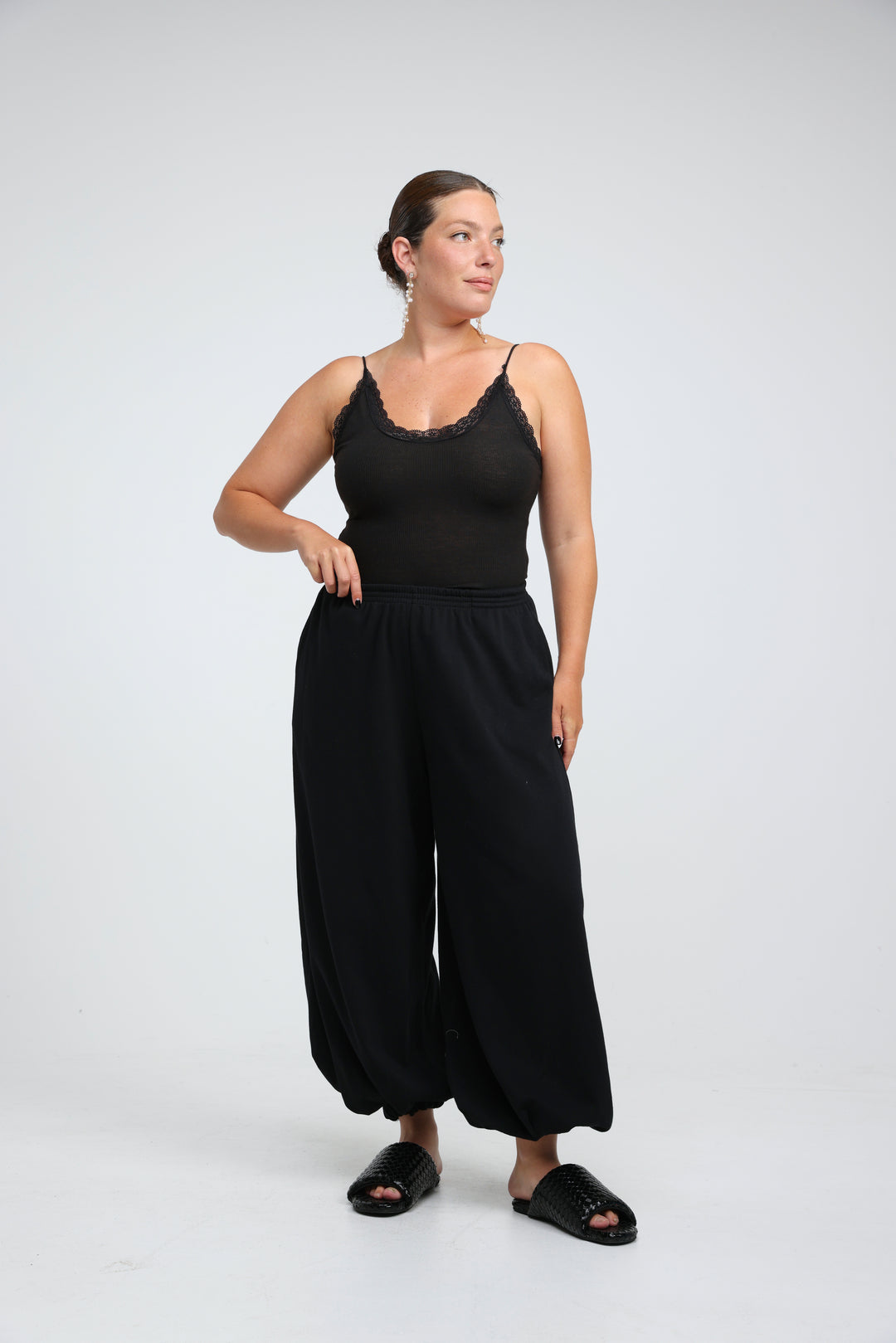 Soft Rib Black Bodysuit