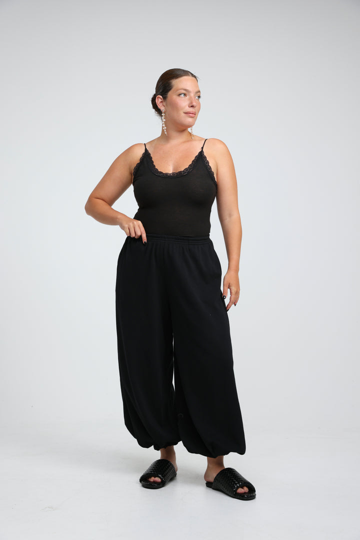 Soft Rib Black Bodysuit