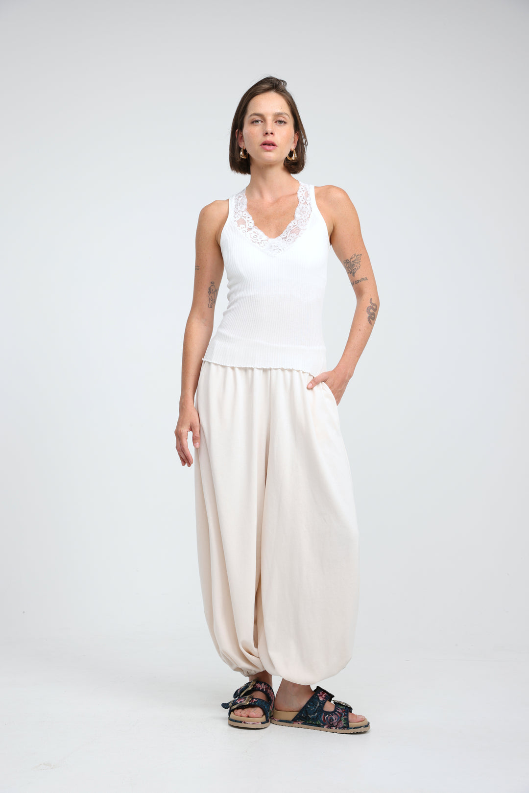 Sweetheart White Tank