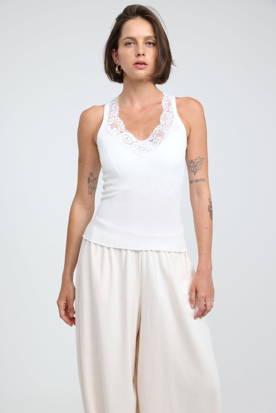Sweetheart White Tank