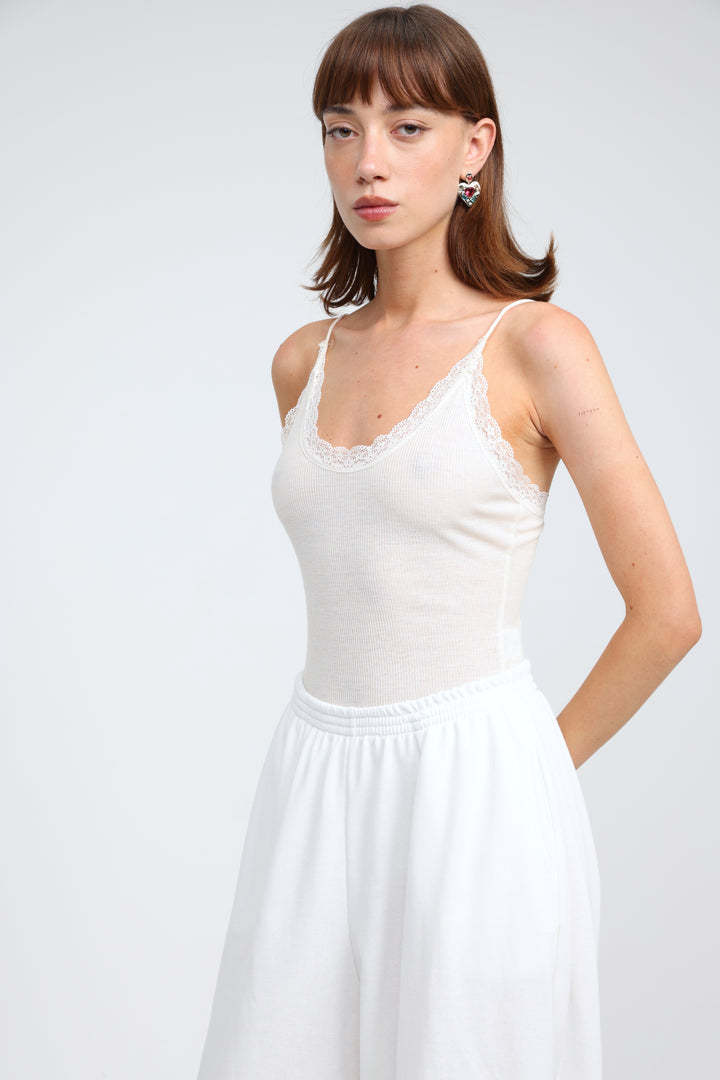 Soft Rib Cream Bodysuit