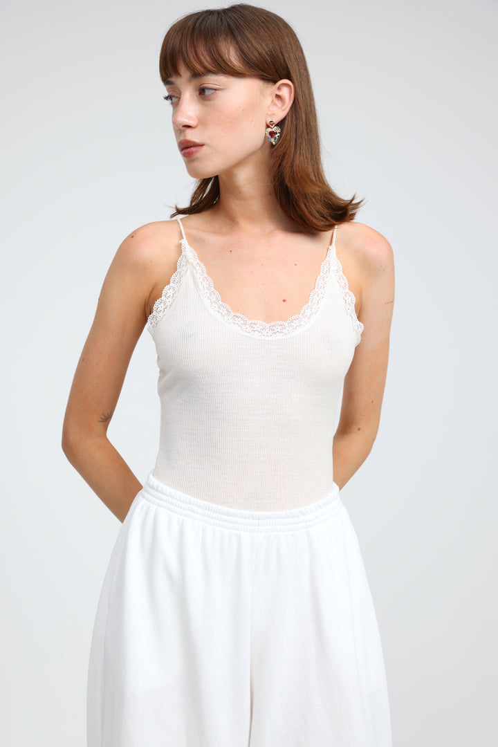 Soft Rib Cream Bodysuit