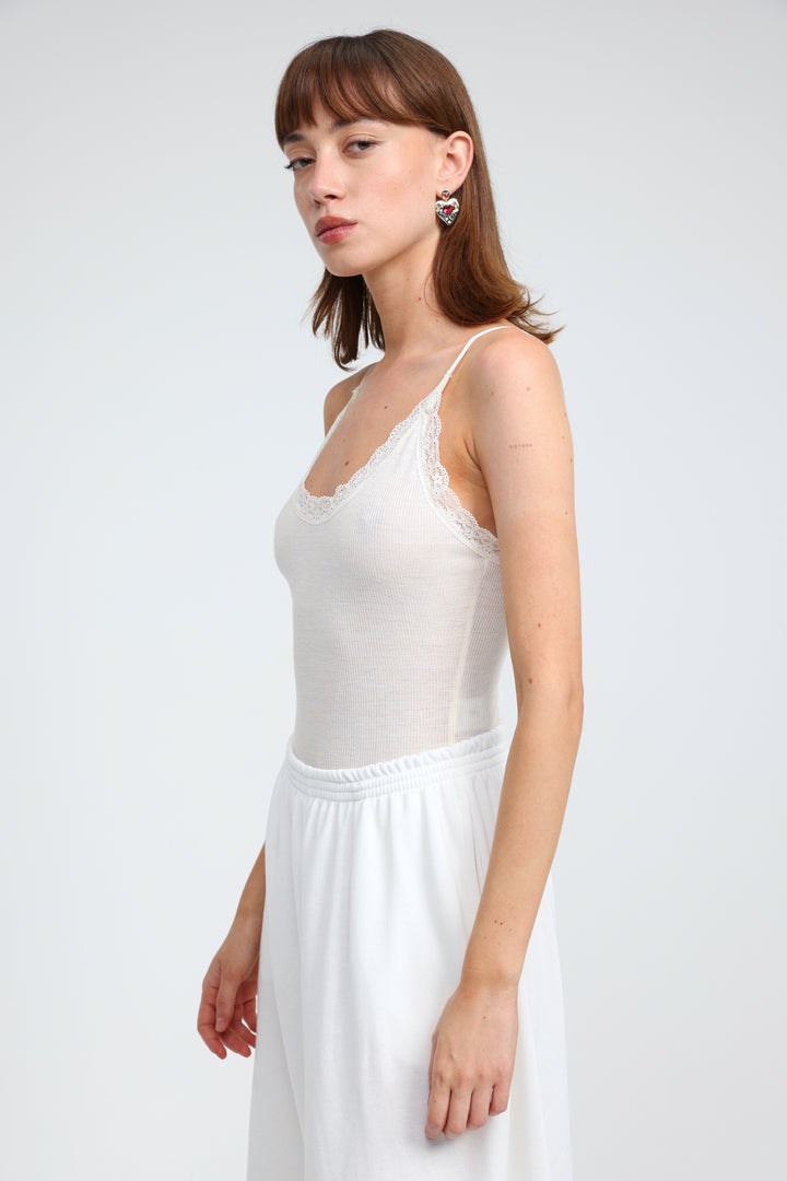 Soft Rib Cream Bodysuit