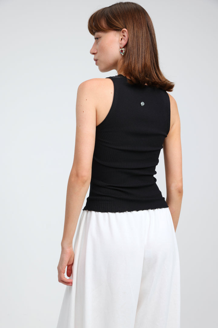 Sweetheart Black Tank