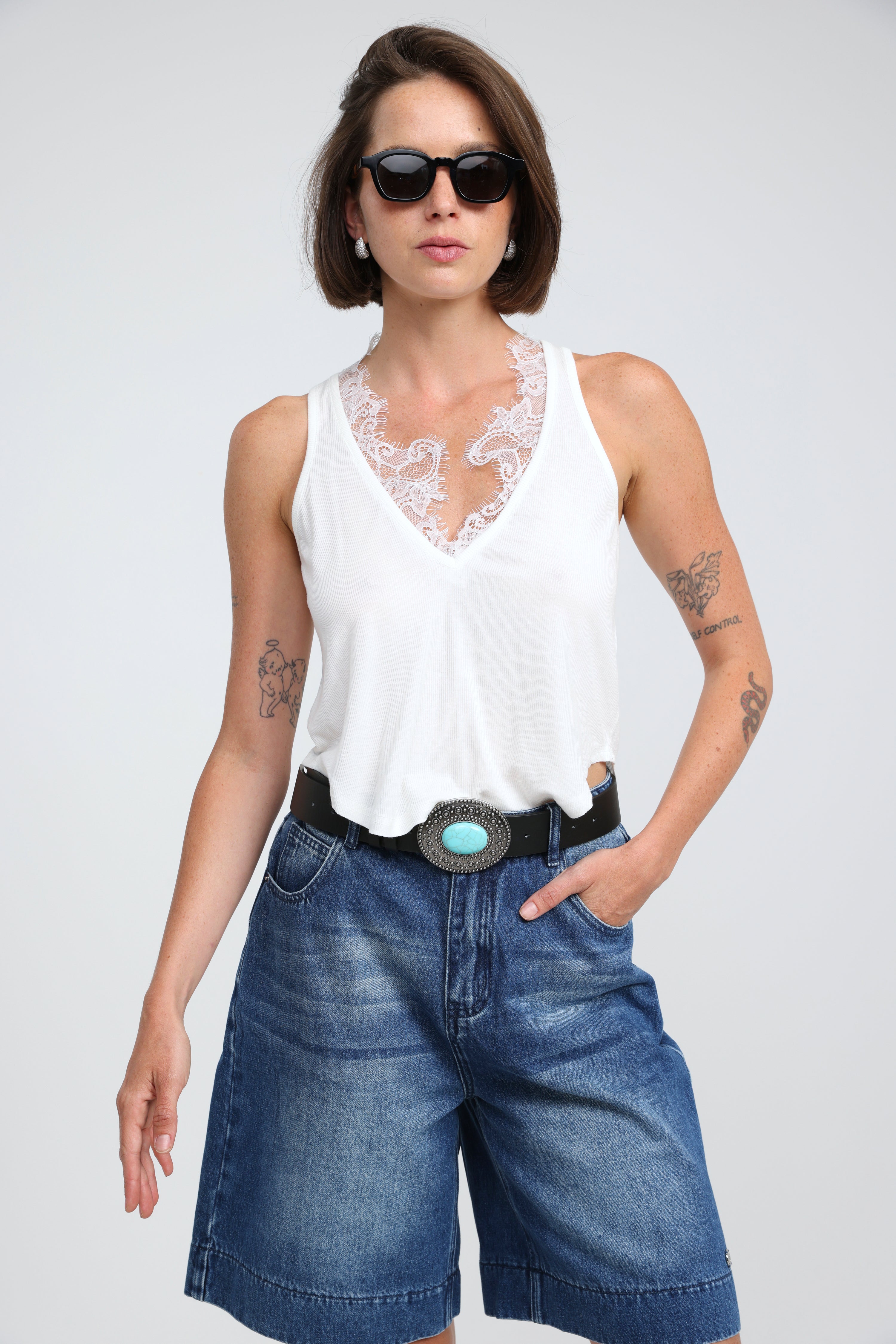 Femme White Tank – SEESTARZ