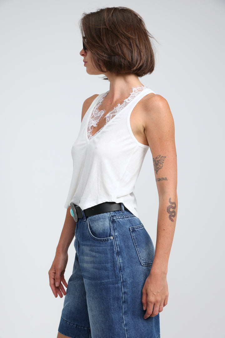Femme White Tank