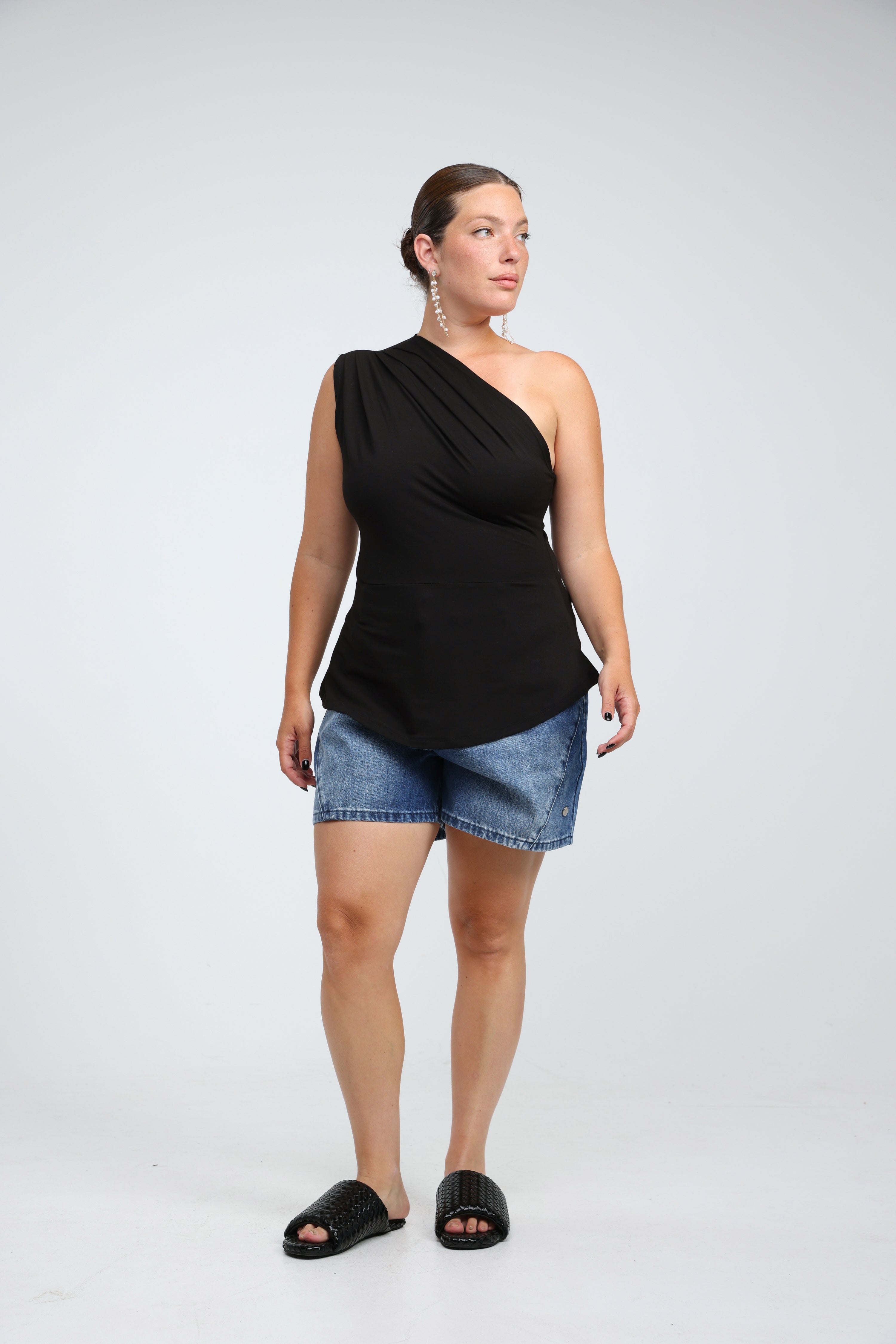Romance Green One Shoulder Top – SEESTARZ