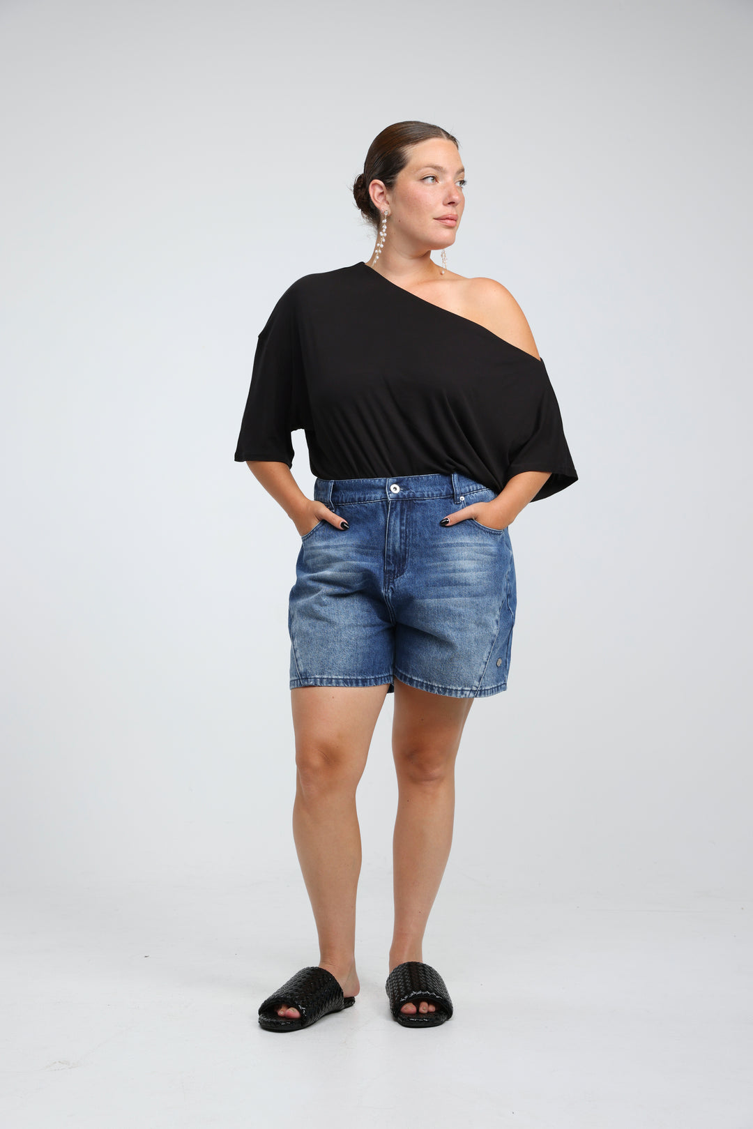 Star 811 Light Blue Denim Shorts