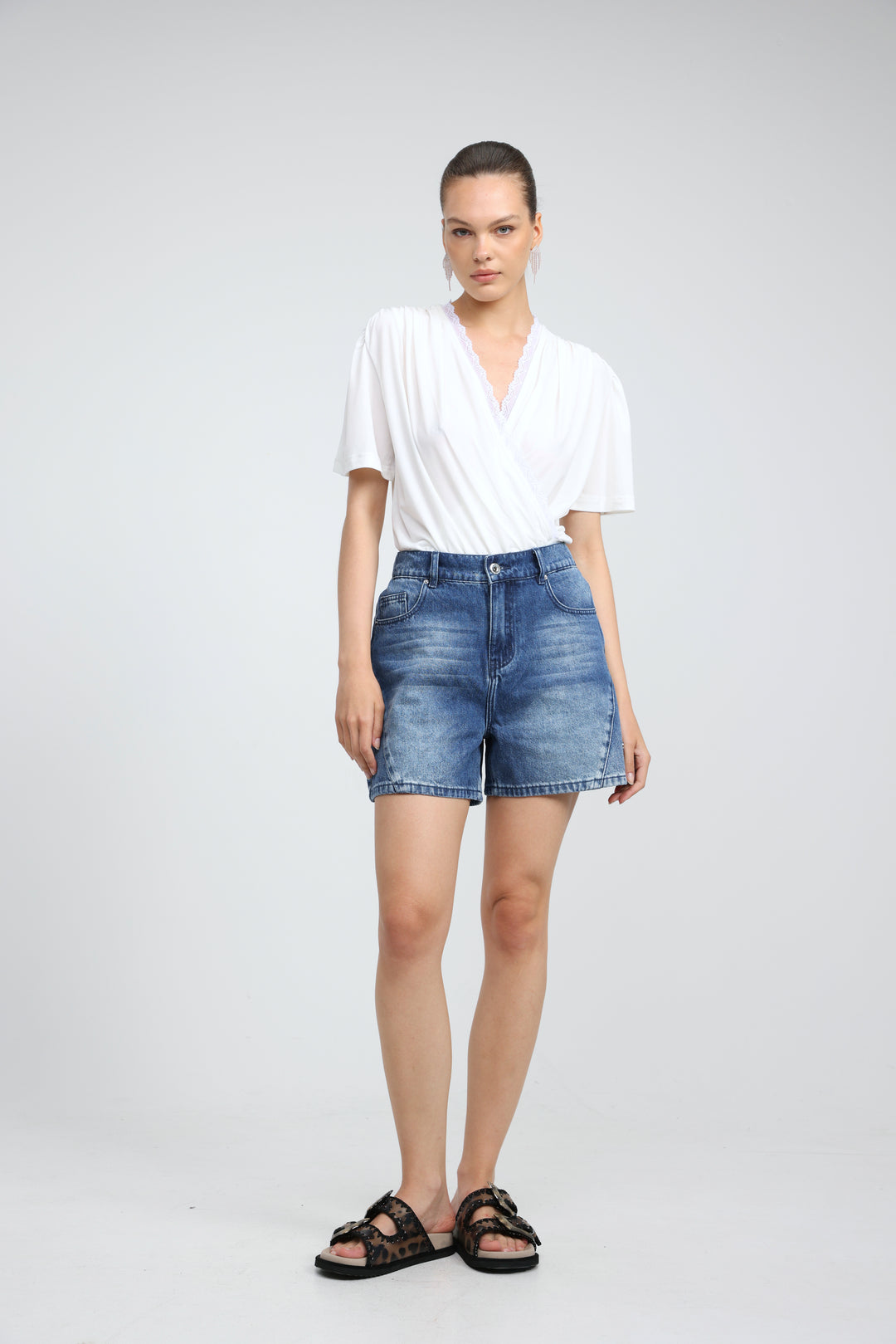 Star 811 Blue Denim Shorts