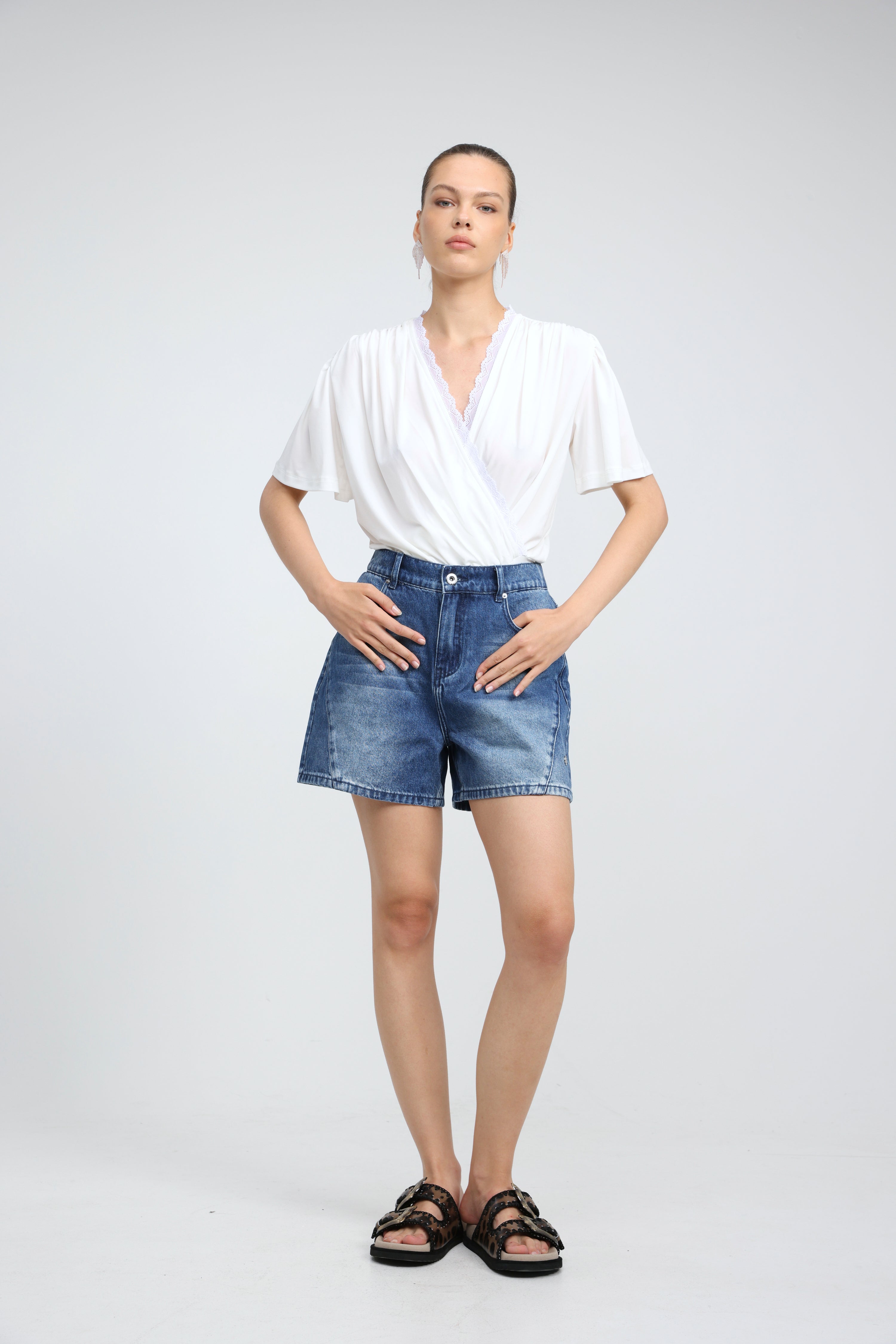 Star 811 Blue Denim Shorts – SEESTARZ