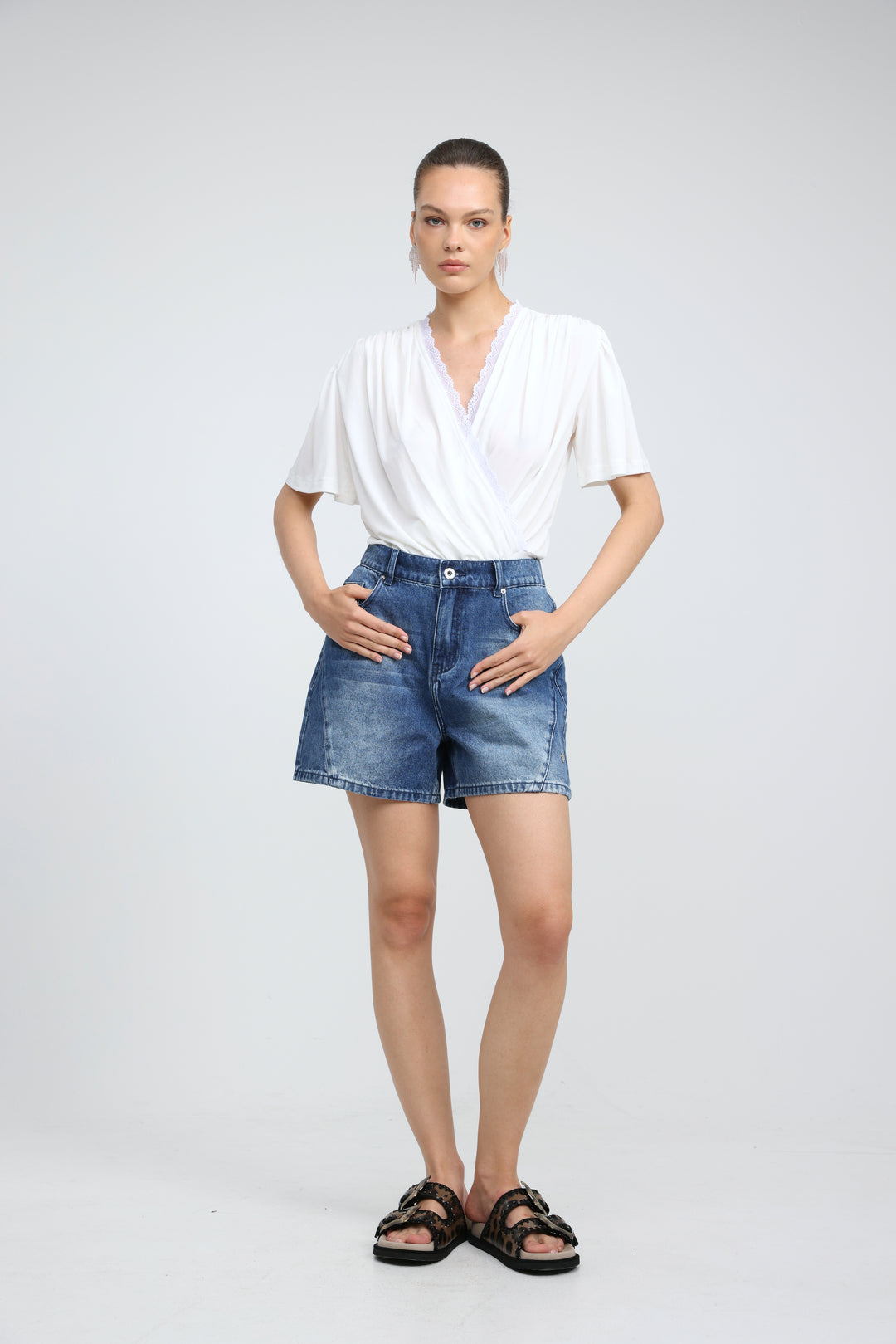 Star 811 Blue Denim Shorts