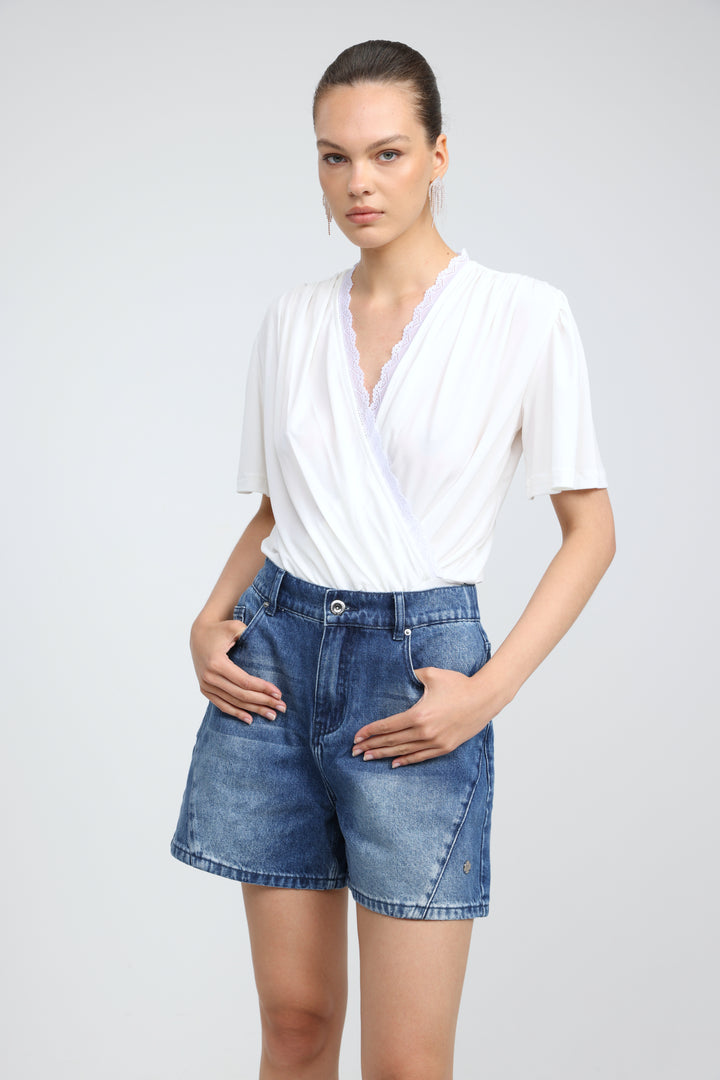 Star 811 Blue Denim Shorts