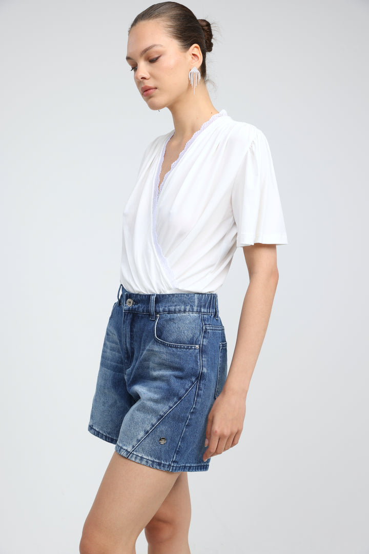 Star 811 Blue Denim Shorts