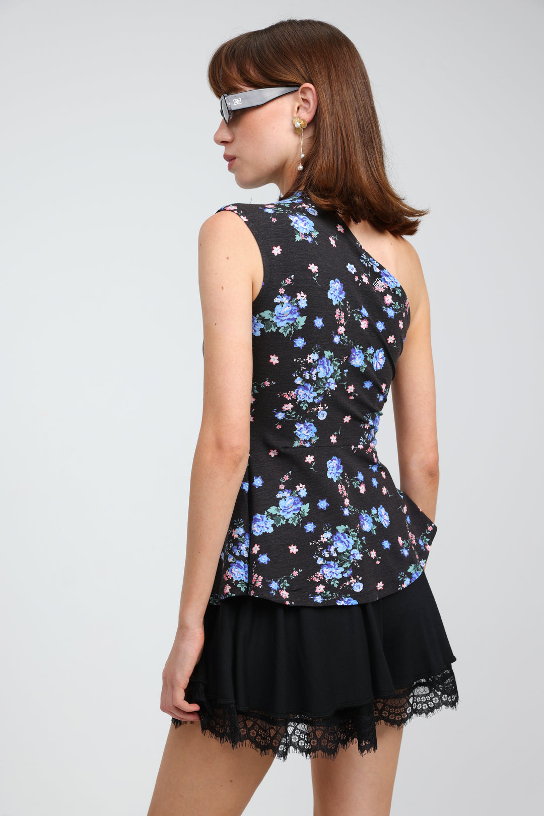 Romance Floral One Shoulder Top