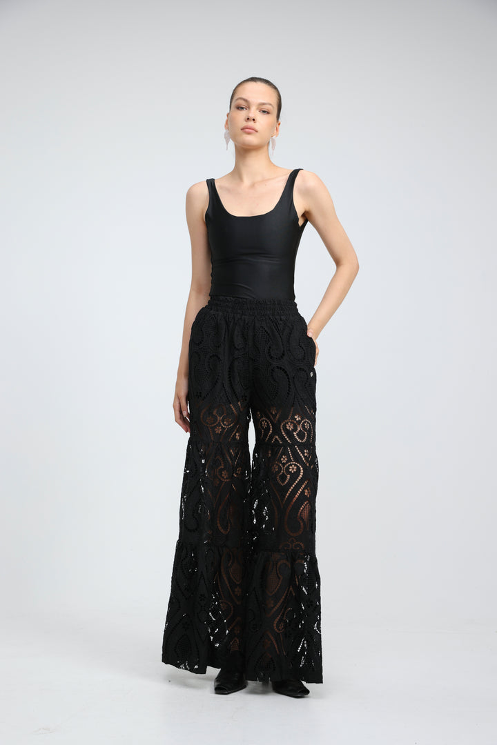 Dawn Black Lycra Bodysuit