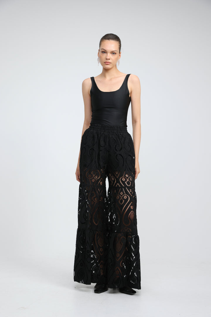 Dawn Black Lycra Bodysuit