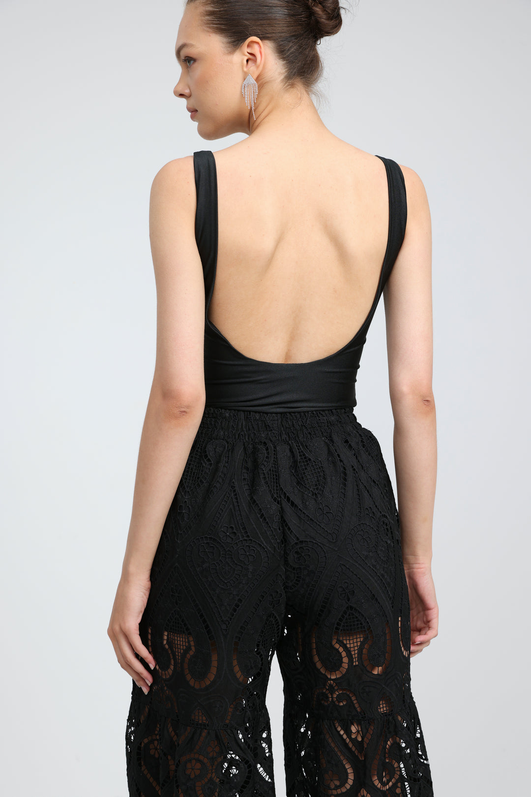 Dawn Black Lycra Bodysuit