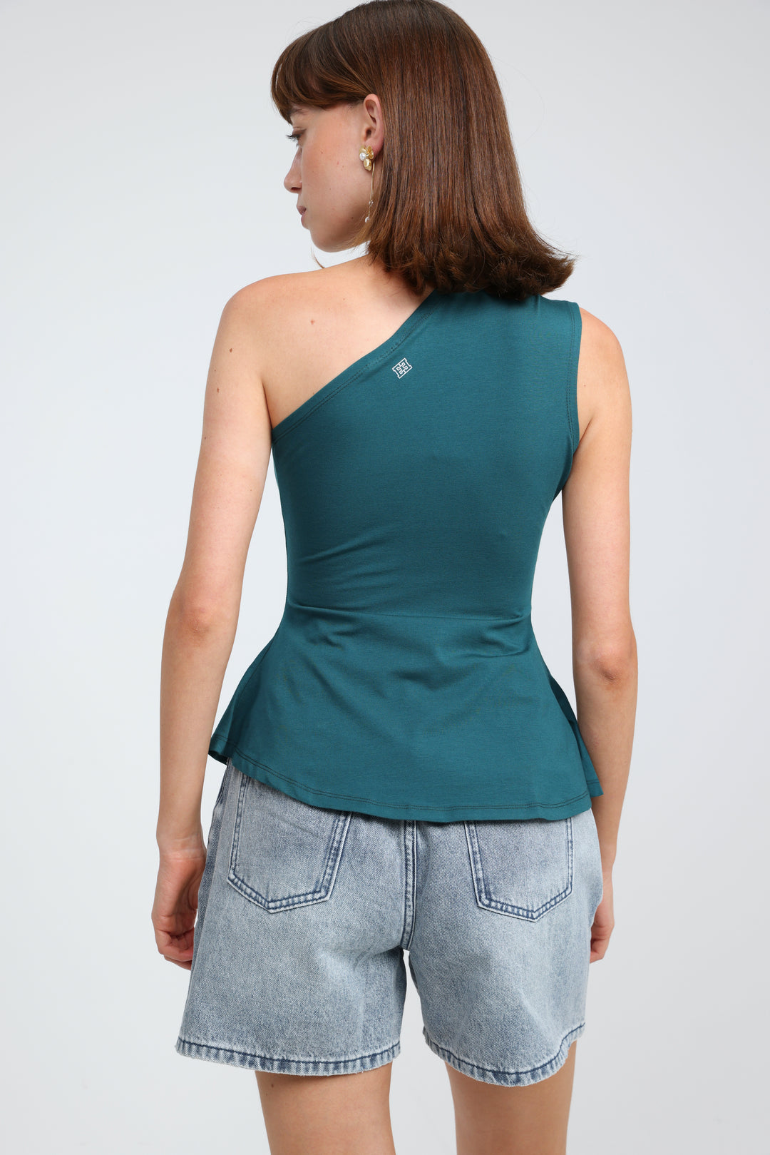 Romance Green One Shoulder Top